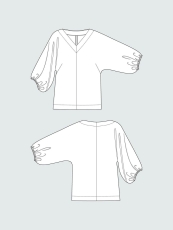 Schnittmuster V-Neck Cuff Top XS-L