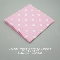 Baumwollstoff Serie Capri - weiße Punkte auf Rosa