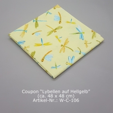 Baumwollstoff Serie Junge Line - Libellen (gelb)