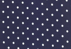 Interlock-Jersey Weiße Punkte auf d´blau