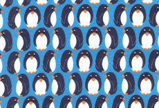 Interlock-Jersey Pinguine