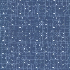 Interlock-Jersey Hähnchen weiß blau