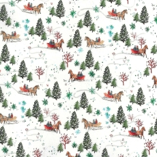 Digitaldruckstoff "Kinder mit Schlitten" / Serie "Trondheim"