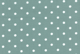Baumwollstoff Serie Capri - Weiße Punkte auf Grünblau