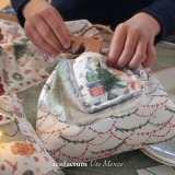 Baumwollstoff Wintergirlanden