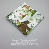 Baumwollstoff Waldzauber hell.