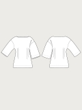 Schnittmuster Fitted Waist T-shirt  XS-3XL